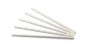 Drinkrietje (FSC®) papier wit, ø 8 mm / 24cm