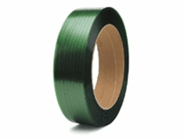 PET Band 12,7mm, 0,60mm dik, 2500mtr per rol, kern 406mm, groen