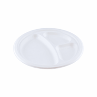 Suikerriet bord 23cm Ø 3-vaks, kleur wit