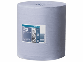 Poetspapier Tork Wiping Plus M2 Centerfeed 2-laags 157m blauw 128207