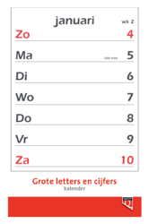 Kalender 2022 met grote letters en cijfers Quantore artikel afbeelding