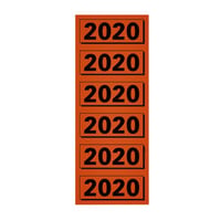 Rugetiket Elba 2020 57x25mm rood