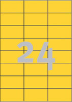 Etiket Avery Zweckform 3451 70x37mm geel 2400stuks