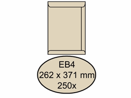 Envelop Quantore akte EB4 262x371mm cremekraft 250stuks