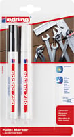 Viltstift Edding 750 lakmarker rond 2-4mm blister zwart en wit