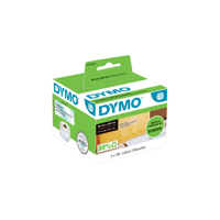 Etiket Dymo labelwriter 99013 36mmx89mm adres transparant doos à 2 rol à 130 stuks