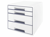 Leitz WOW CUBE ladenset, A4 Maxi, 4 laden, 287 x 270 x 363 mm, wit en grijs artikel afbeelding