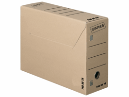 Staples Gemeente archiefdoos zuurvrij 370 x 265 x 115 mm, bruin (pak 50 stuks)