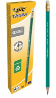Potlood BIC ECOlution 655 HB + gum/ds 12