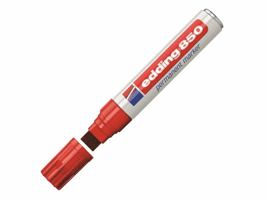 Edding 850 permanent marker 5 - 16 mm, rood (pak 5 stuks) [VERPAKKING5ST]