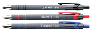Balpen Quantore grip drukknop assorti