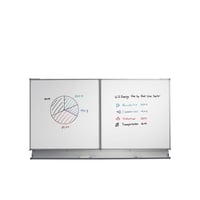 Inklapbaar wandbord b x h open = 2400x900 mm breedte basisbord 1200 mm