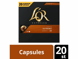 L'OR Espresso Lungo Estremo, Koffiecapsules (pak 20 stuks)