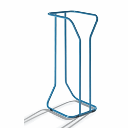 Afvalzakstandaard met groot volume van staalbuis inhoud 400 l, hoogte 1325 mm lichtblauw, staand