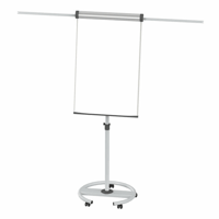 Flip-over, ronde voet bordhoogte 970 mm wit
