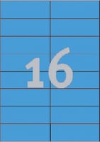 Etiket Avery Zweckform 3453 105x37mm blauw 1600stuks