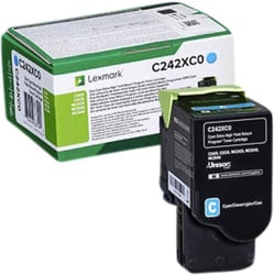 Tonercartridge Lexmark C242XC0 blauw artikel afbeelding