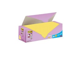 Post-it® Super Sticky Z-Notes Voordeelpak, 76 x 76 mm, kanariegeel (pak 24 stuks)