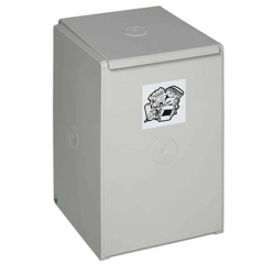 Kringloopmateriaal scheidings- en verzamelbak voor inhoud van 60 l, als afzonderlijke bak lichtgrijs, als RAL 7035