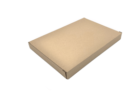 Brievenbusdoos A4 met zijklep, 305x220x26mm binnenmaat, bruin. Pak 40 stuks