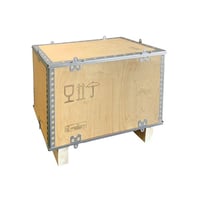 Opvouwbare houten kist met sleeplatten 2- en 4-wegs l x b x h = 580x380x380 mm, vanaf 1 stuk