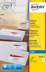 ETIKET AVERY J8160-40 63.5X38.1MM 840ST artikel afbeelding