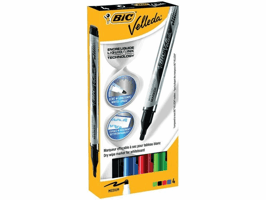 BiC Velleda Whiteboard marker Velleda Pocket Medium, assorti (doos 4 stuks)