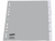 Staples Tabbladen grijs kunststof 11 rings, A4, 5 venstertabs (set 5 vel) artikel afbeelding