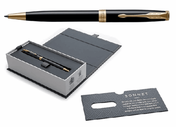 BALPEN PARKER SONNET BLACK LACQUER GT M artikel afbeelding
