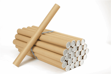 A4 Dekselkoker bruin, diameter 27mm. Lengte 240mm. Nuttigformaat 220mm. Gewicht 23 gram. artikel afbeelding