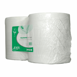 Maxi jumbo toiletpapier, 2-laags, 380 meter, tissue wit voorzien van ECO keurmerk. artikel afbeelding