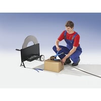 Omsnoeringsset bestaande uit span- en sluitapparaat, bandhaspel, schaar, 2 staalbanden bandbreedte 16 mm