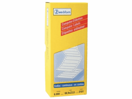 Etiket Avery Zweckform 5101 88.9x23mm 1-baans wit 6000stuks