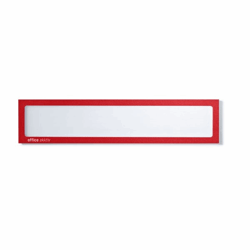 Magnetische infohoes voor titels, A4 liggend / A3 staand, 312x60 mm frame rood, VE = 10 stuks