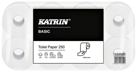 Toiletpapier Katrin 169505 Basic 2laags 64rollen artikel afbeelding