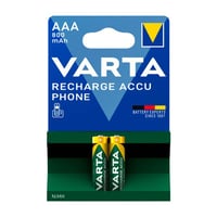 Telefoonbatterij, oplaadbaar AAA, 800 mAh VE = 2 stuks, vanaf 10 VE