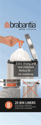 Afvalzak 5 liter met trekbandsluiting (B), Brabantia, kleur wit, model VB 311741 artikel afbeelding