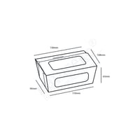 FSC® kraft/PLA coated lunchbox+venster 110x90x63mm
