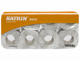 KATRIN BASIC toiletpapier 2 laags, 250 vellen (pak 8 x 8 rol)