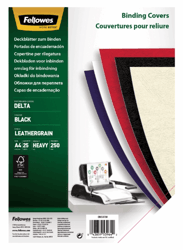 Voorblad Fellowes A4 lederlook zwart 25stuks artikel afbeelding