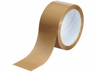 Sterk verpakkingstape 50 mm x 66 m, PP, bruin (pak 6 x 66 meter) artikel afbeelding