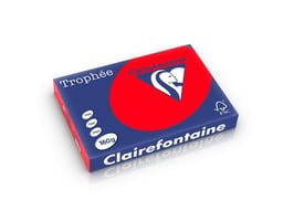 Clairefontaine A3 Papier, 160 g/m², Koraalrood (pak 250 vel)
