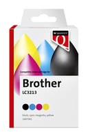 Inktcartridge Quantore alternatief tbv Brother LC3213 zwart+3kleur