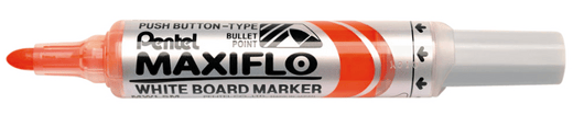 Viltstift Pentel MWL5 Maxiflo whiteboard oranje 3mm