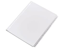Staples Voorbedrukt tabblad, karton, 31-delig, A4, wit (set 31 vel)