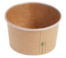 Kraft/PLA foodcontainer 12oz/360ml/105mm Ø x 61mm
