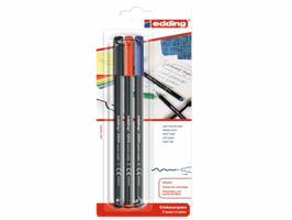 Fineliner edding 1200 001-003 fijn assorti blister à 3 stuks