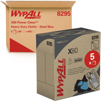 Poetsdoek WypAll X80 Powerclean 42,6x21,2cm 5x80vel pop-up blauw 8295