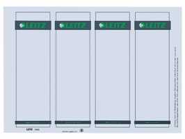 Leitz Rugetiketten, kort insteek Rugbreedte 80 mm, 190 x 56 mm, wit, bedrukbaar (pak 100 stuks)  artikel afbeelding