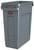 Afvalbak Rubbermaid Slim Jim Vented met luchtsleuven 60L grijs
